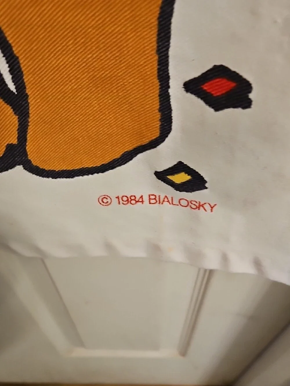 Vintage 1984 Bialosky Party Bear Apron & Pot Holder Set